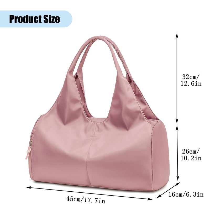 Forestfish Yoga Gym Bag For Women With Shoes Compartment & Wet Dry Storage Pockets Lightweight Duffel Bag, Pink - Image 2